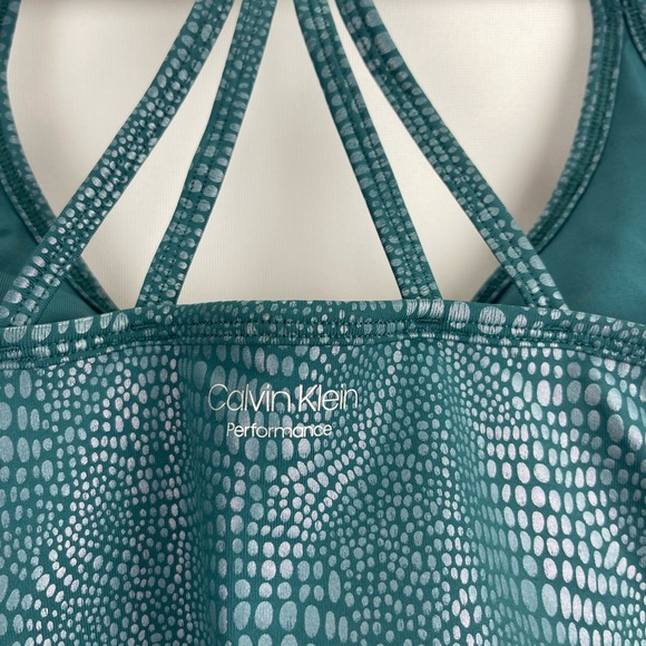 Calvin Klein Performance Printed Strappy-Back Tank Top Size XL - Picture 3 of 14
